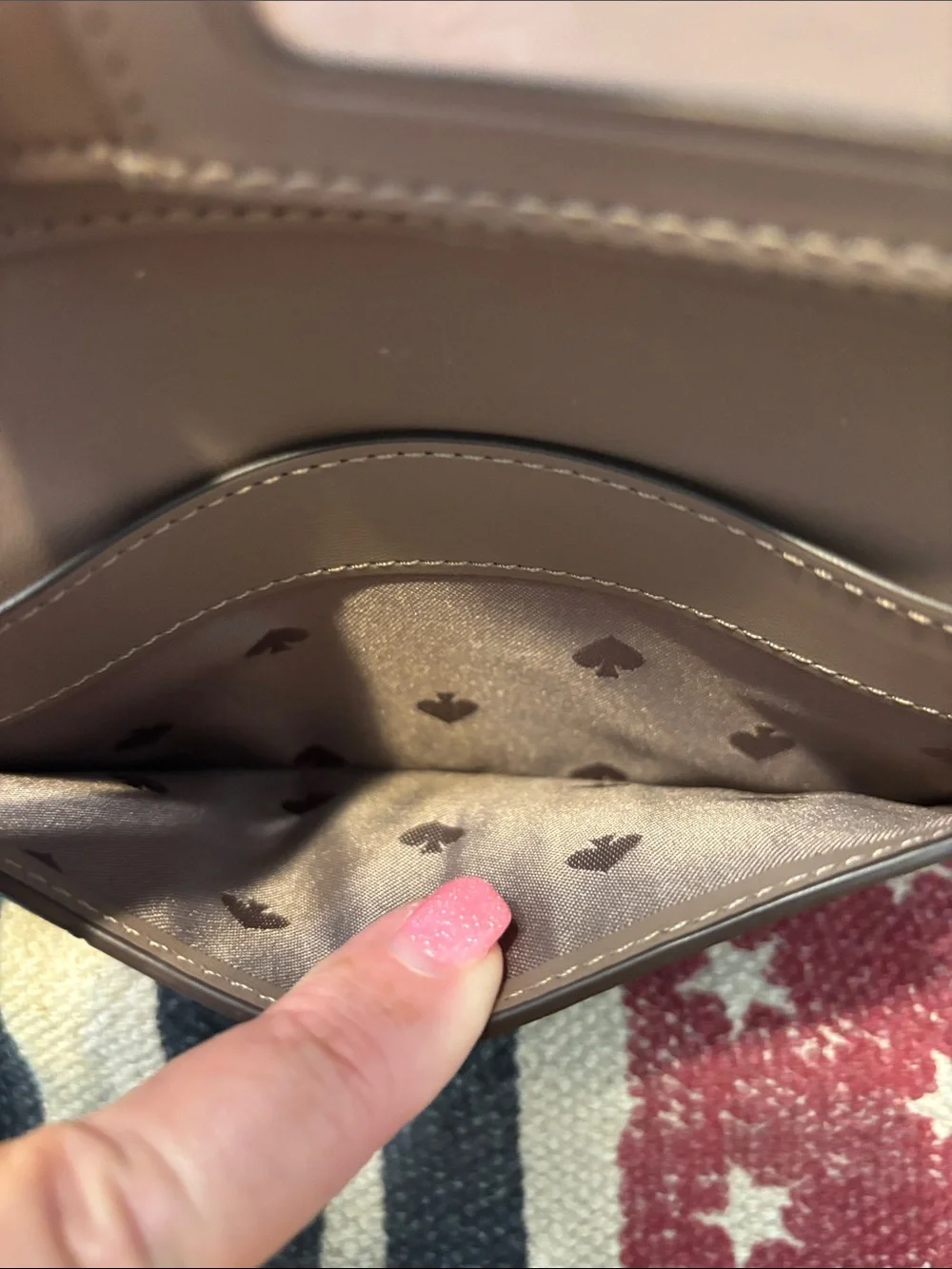 kate spade Light Taupe Saffiano Leather Continental Wallet